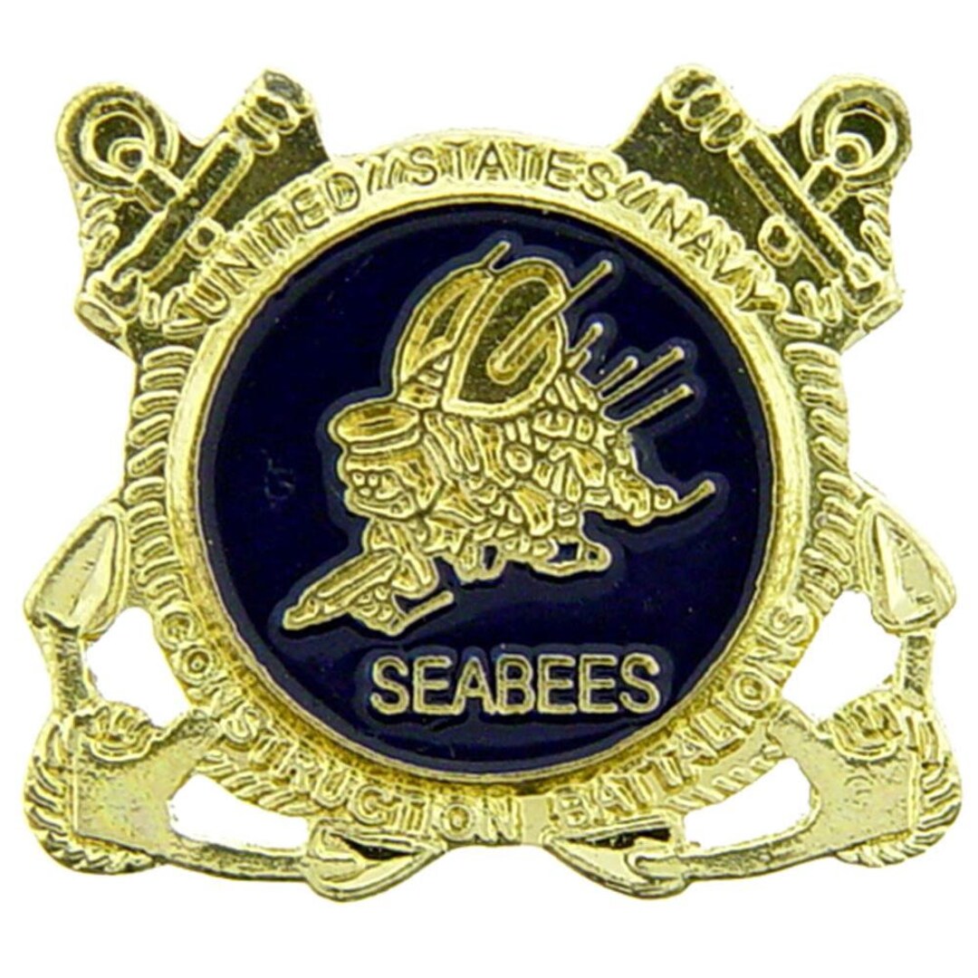 U.S. Navy Seabees With Anchors Pin 1 Etsy