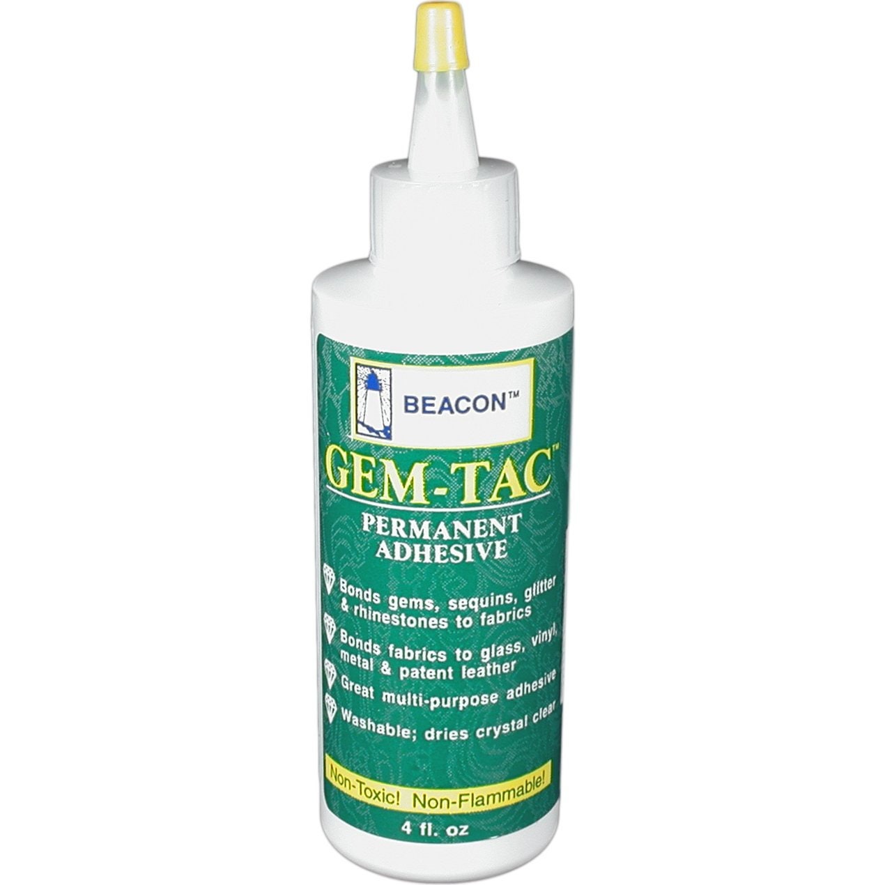 Beacon Gem-tac Permanent Adhesive Glue 4 Oz. for Gems Sequins