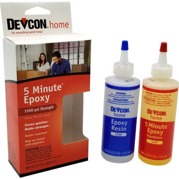 Devcon 8.5 Fl Oz 5 Minute Epoxy 1500lb Adhesive Waterproof Glue 