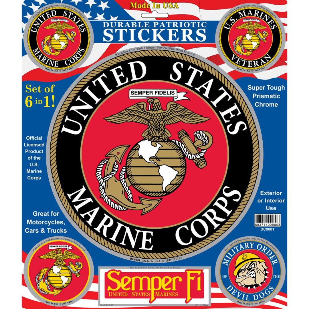 United States Marine Corps Sticker Set 10 Etsy