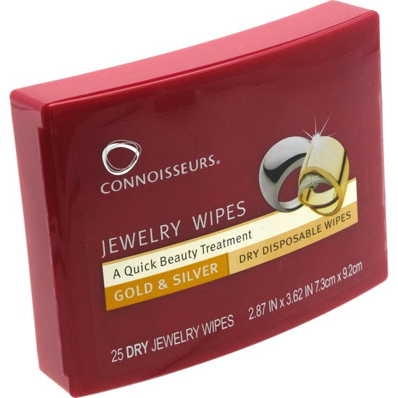 Connoisseurs Gold and Silver Jewelry Wipes Box of 25 Packs of 1, 2, 6, 12,  24 