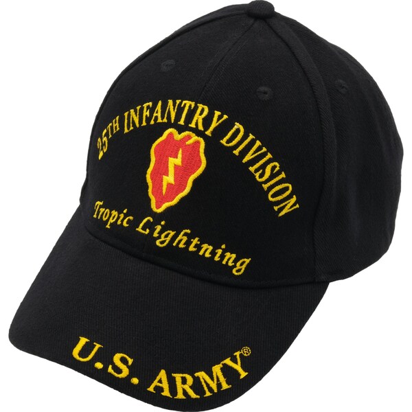 AceZone US Army 25th Infantry Division Vietnam Veteran Cap – Black Acrylic, Adjustable – New With Tags