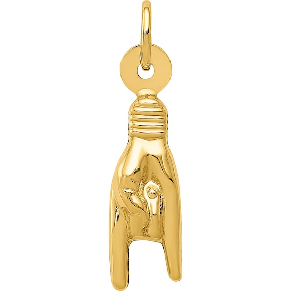 Gold italian hand best sale charm