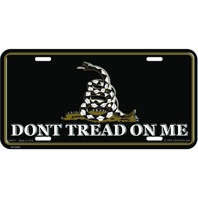 Dont Tread on Me License Plate Etsy