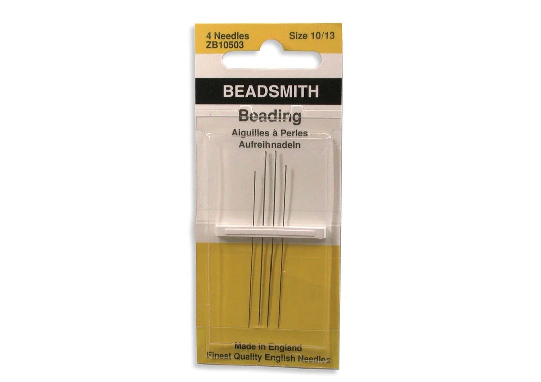 Beading Needles 4 Pack 2 Size 10, 1 Size 12, 1 Size 13 