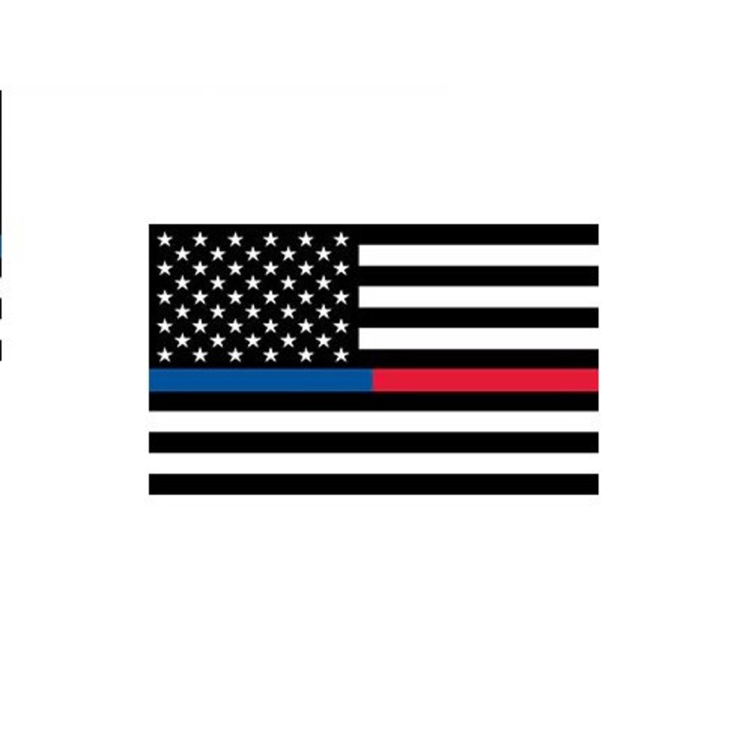 Petit Drapeau Américain à Imprimer Fine ligne bleue et fine ligne rouge police et pompier drapeau - Etsy Canada