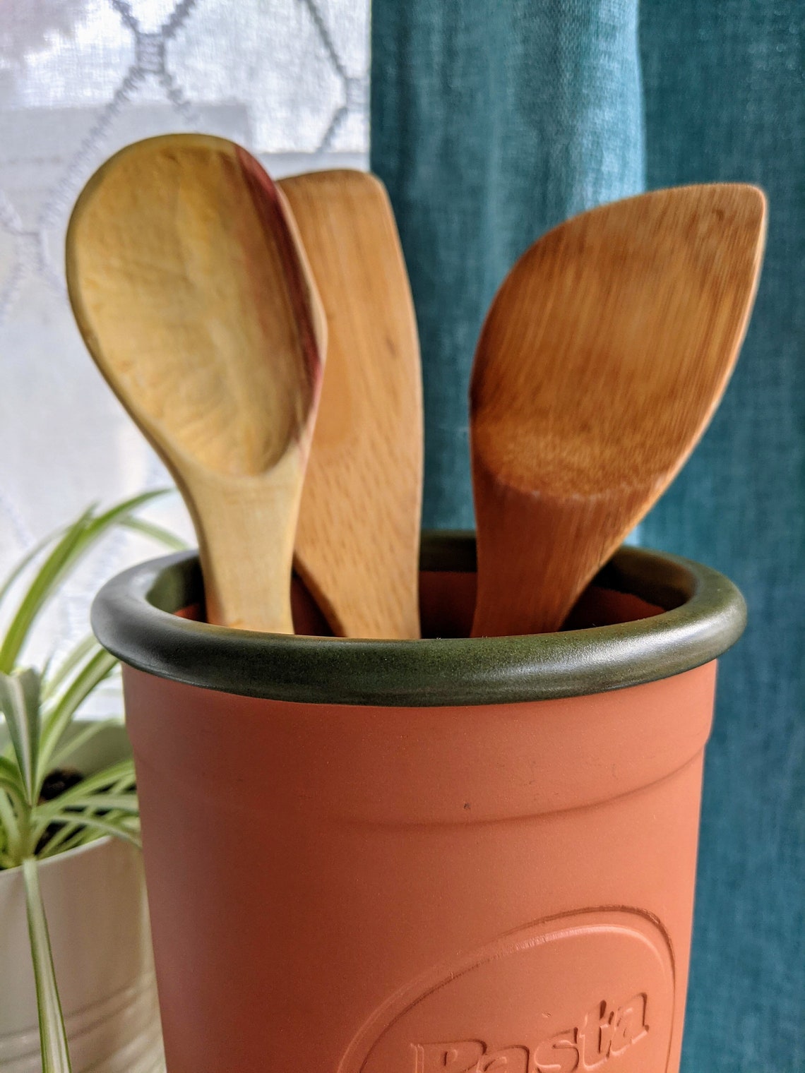 Terra Cotta Large Pasta Holder Kitchen Utensil Holder - Etsy