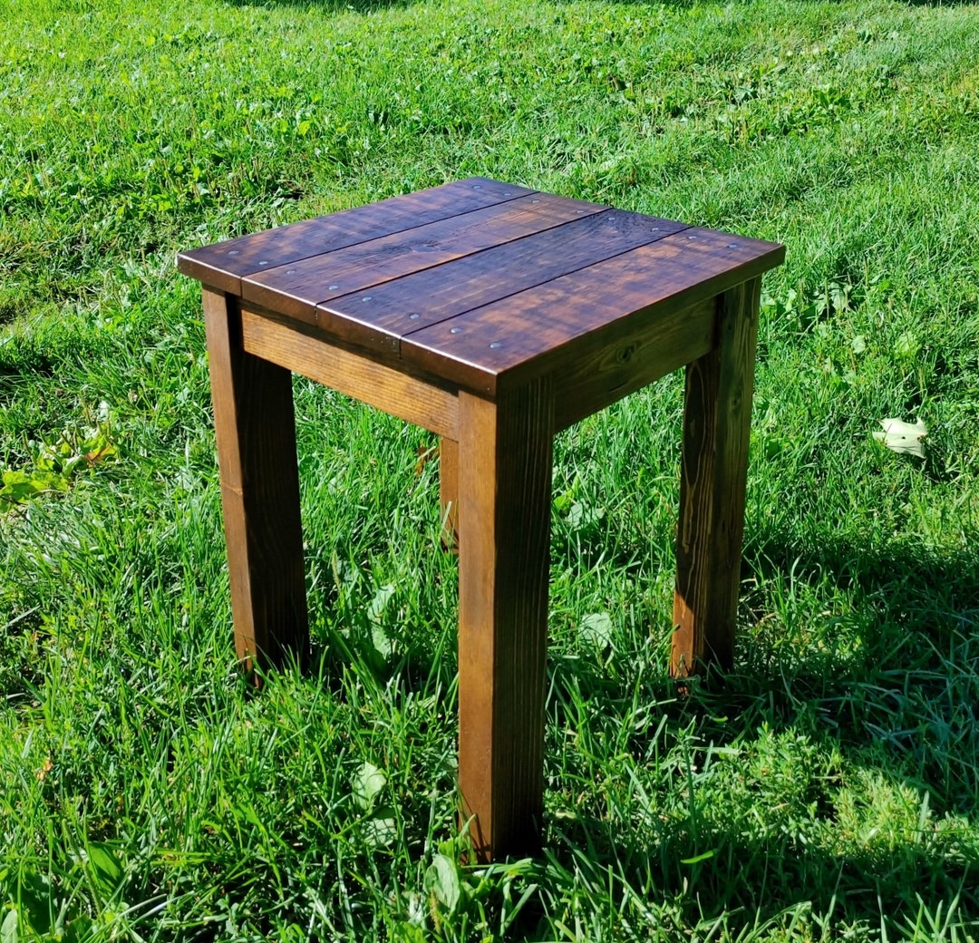 Rustic Handcrafted Side Table Etsy