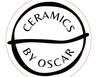 PERSONALISED Handmade Pottery Stamp, OSCAR and CARMICHAEL border