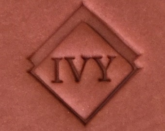 Initial Stamp With off set  Border, Makers Mark, Identify Your Work, Ceramics Tool, Pottery
