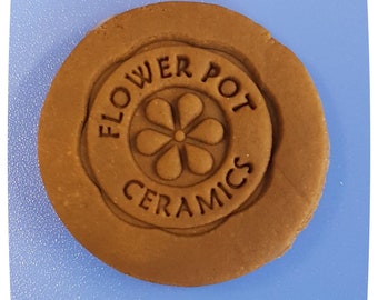Ceramics, Pottery, Flower Pot, Happy Hearts, Lucky Star, Ceramics Stamp