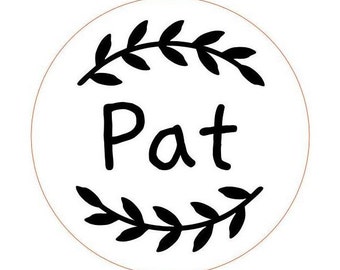 Initial Pottery Stamp, Wreath Border