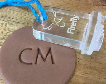 Personalized Initial Pottery Stamp, Maker's Mark, Ceramics Tool (1.5-2.5cm)