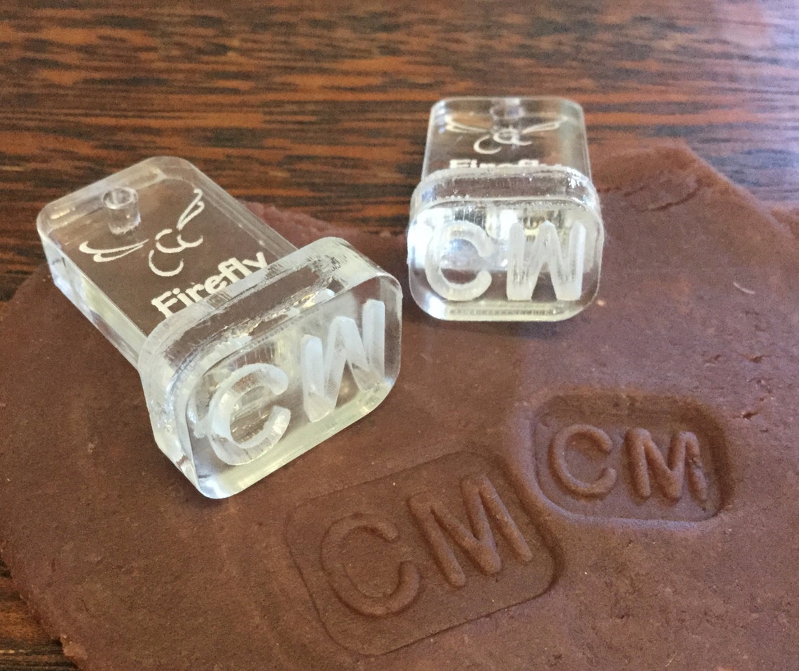 Embossed Initials Stamp Initial Stamp Pottery Tools Etsy