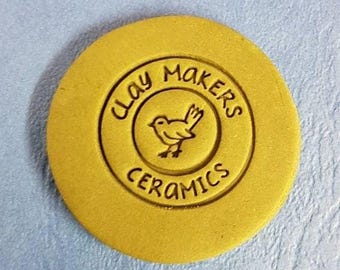 Claymakers Pottery Stamp, Hand Made, Ceramics Stamp