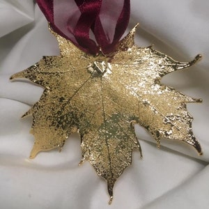 24kt Gold Sugar Maple Leaf Ornament