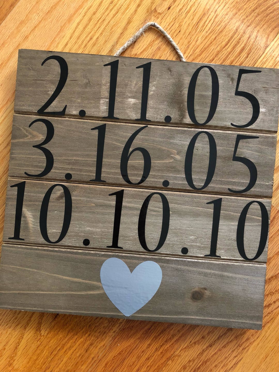 Wooden Dates Sign, Anniversary Gift, Wedding Date Sign - Etsy