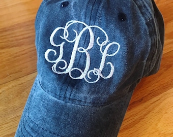 Monogrammed Hat, Baseball Cap, Personalized Hat