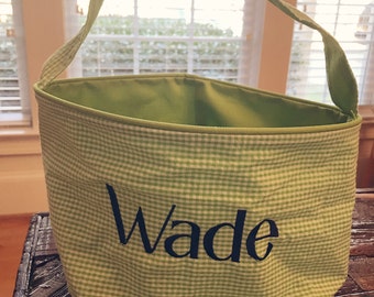 Personalized Easter basket tote