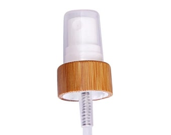 Light Brown Wood White Fine Mist Spray Caps - Bottle Cap Size: 20-410 ~ Set of 6 ~ CLEARANCE  - BULK25