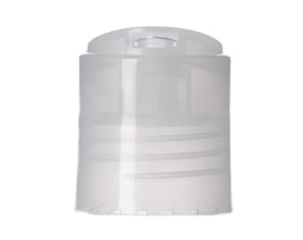 Natural Clear Unlined Dispensing Disc Caps - Bottle Cap Size: 24-410 - Set of 25 - BULK25