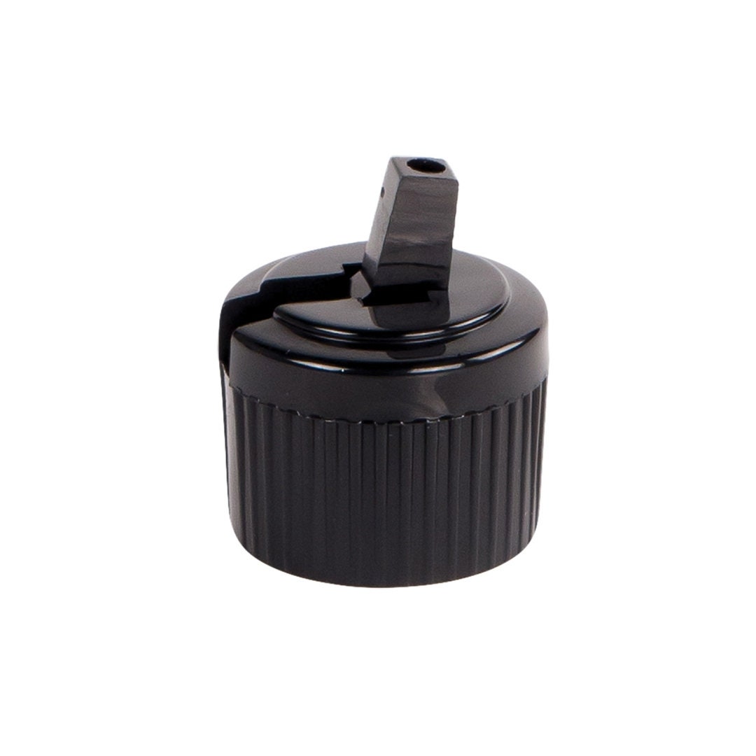 Black Ribbed Dispensing Caps Bottle Cap Size 20410 Set of 12