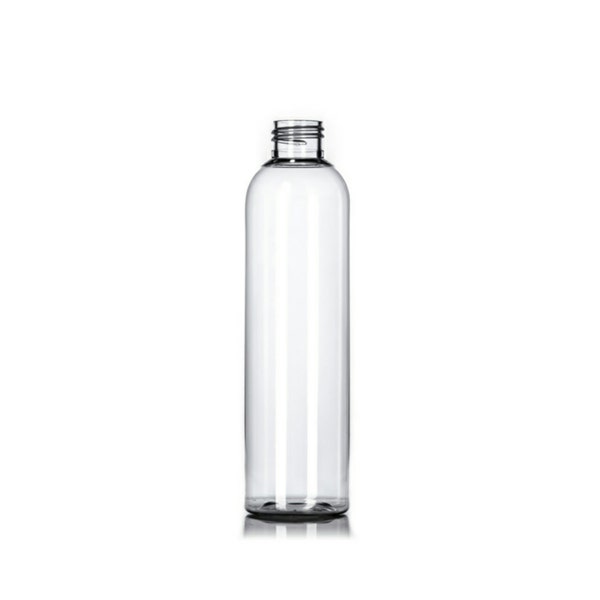 8oz Clear Cosmo PET Plastic Bottles - Set of 25 - BULK25