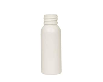 1oz White Slim Short PET Plastic Bottles - Set of 25 - BULK25