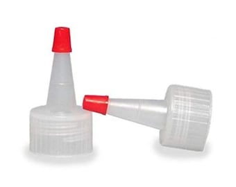 Natural Dispensing Yorker Spout No Hole Red Tip Caps - Bottle Cap Size: 20-410 - Set of 25 - BULK25