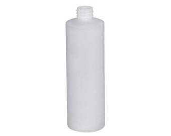 16oz Natural HDPE Plastic Cylinder Bottles - Set of 25 - BULK25