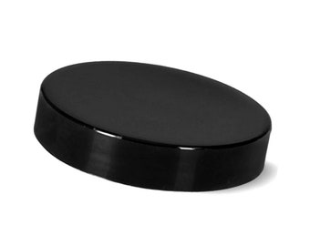 8oz Black Unlined Jar Caps - Cap Size: 70-400 - Set of 25 - BULK25