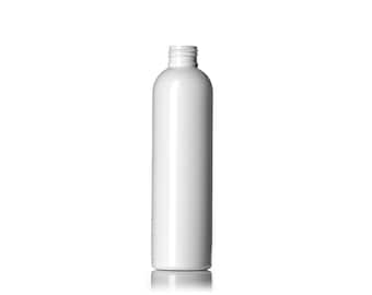 8oz White Cosmo PET Plastic Bottles - Set of 25 - BULK25