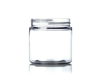 4oz Clear PET Single Wall Plastic Jars - Set of 25 - Bulk25