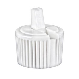 White Ribbed Dispensing Caps Bottle Cap Size: 24-410 Set of 25 BULK25 image 1