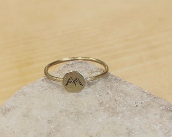 Mountain Range Stamped Ring