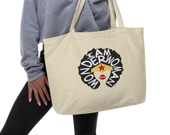 IAmWonderWoman Large Organic Tote Bag