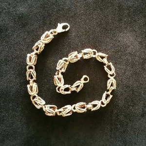 Vintage Intricate Chain Link Bracelet, H-BRA-169 gs image 4