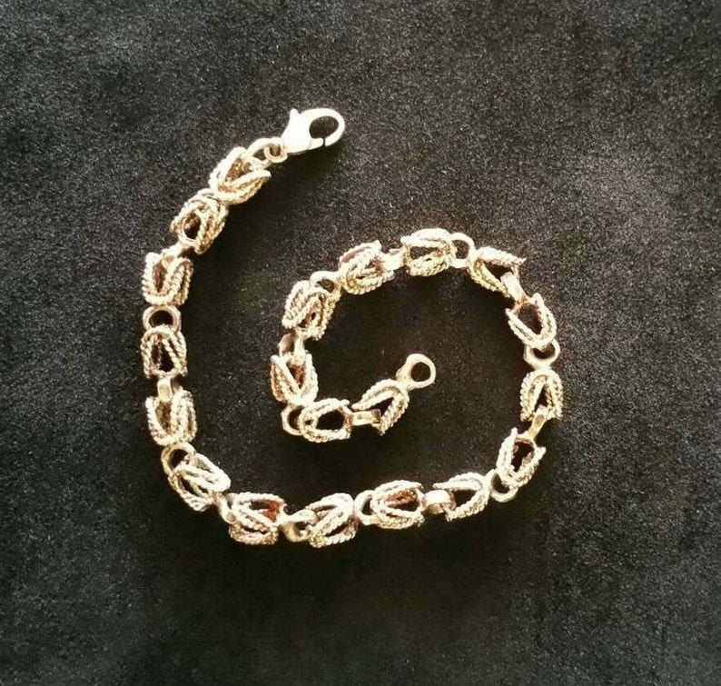 Vintage Intricate Chain Link Bracelet, H-BRA-169 gs image 4
