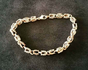 Vintage Intricate Chain Link Bracelet, (H-BRA-169) gs