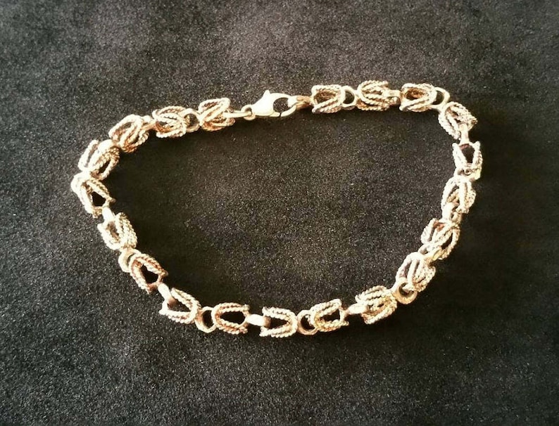 Vintage Intricate Chain Link Bracelet, H-BRA-169 gs image 1