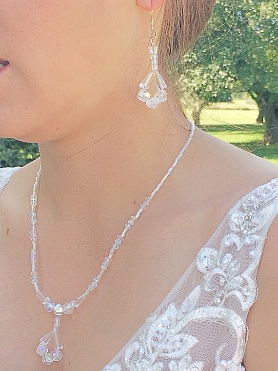 Bridal Crystal Jewelry Set Crystal Bridal Set Wedding Etsy