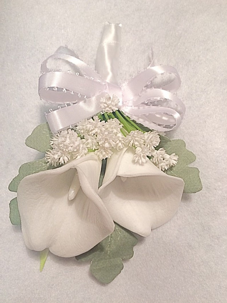 White Lily Corsage White Calla Lily Corsage Calla Lily Baby Etsy