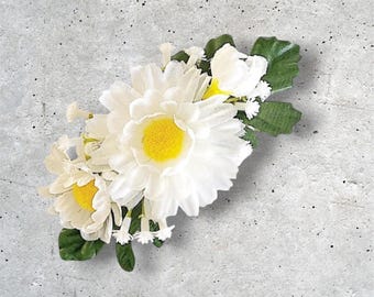 Daisy Hair Accessory for wedding, Bridal Hairpiece, Rustic Comb, Bridal Updo, Hair Piece, Head Piece, Wedding, Country, Hairpiece