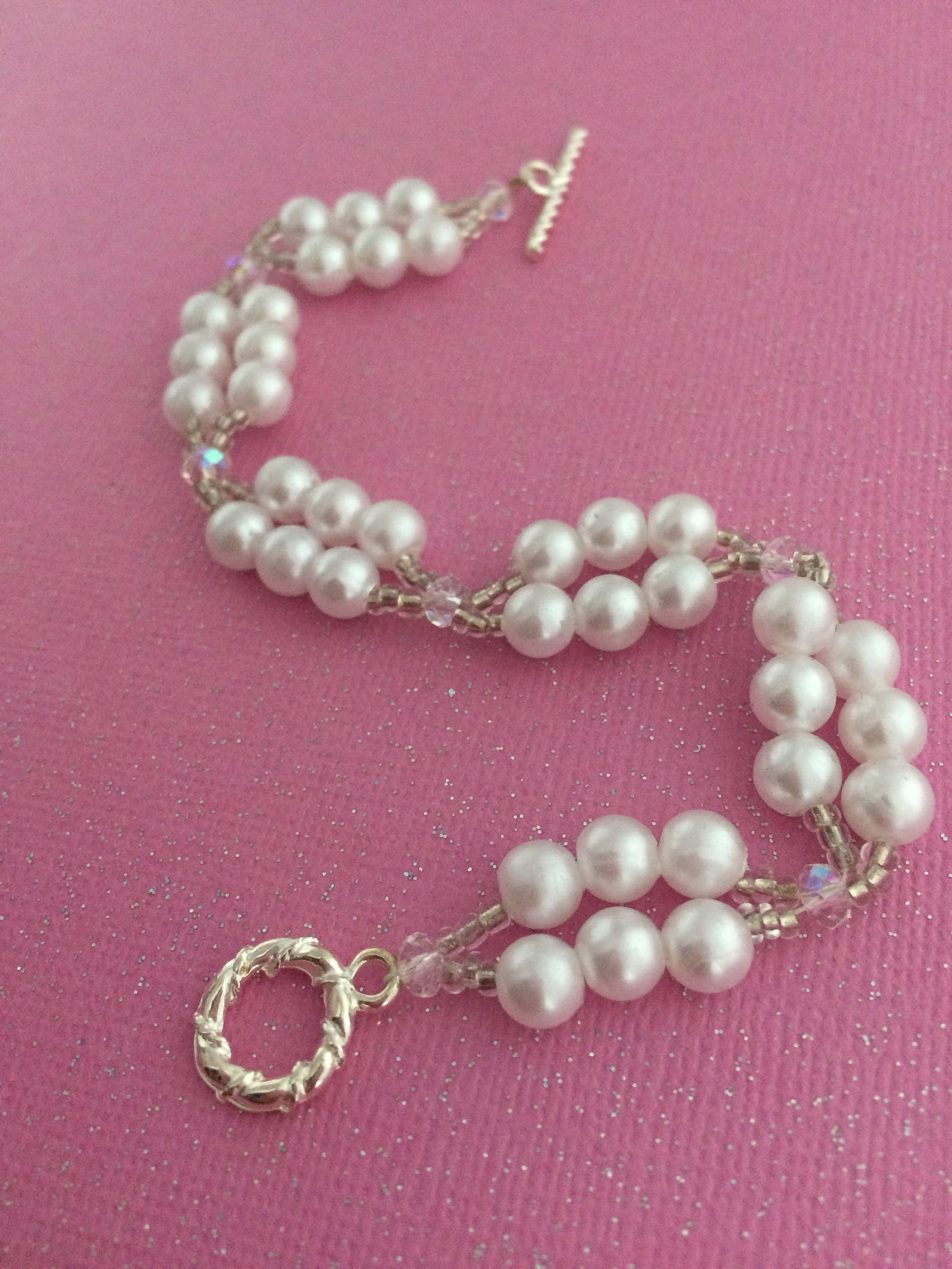 Bridal Faux Pearl Bracelet Bridal Beaded Bracelet Bridesmaid Etsy