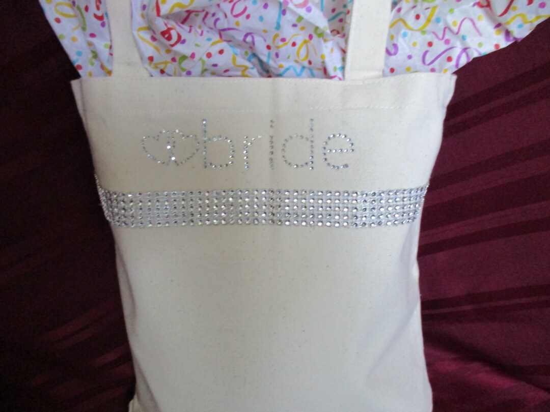 Bridal Personalized Bag, Wedding Bridal Tote, Personalized Bridal Bag