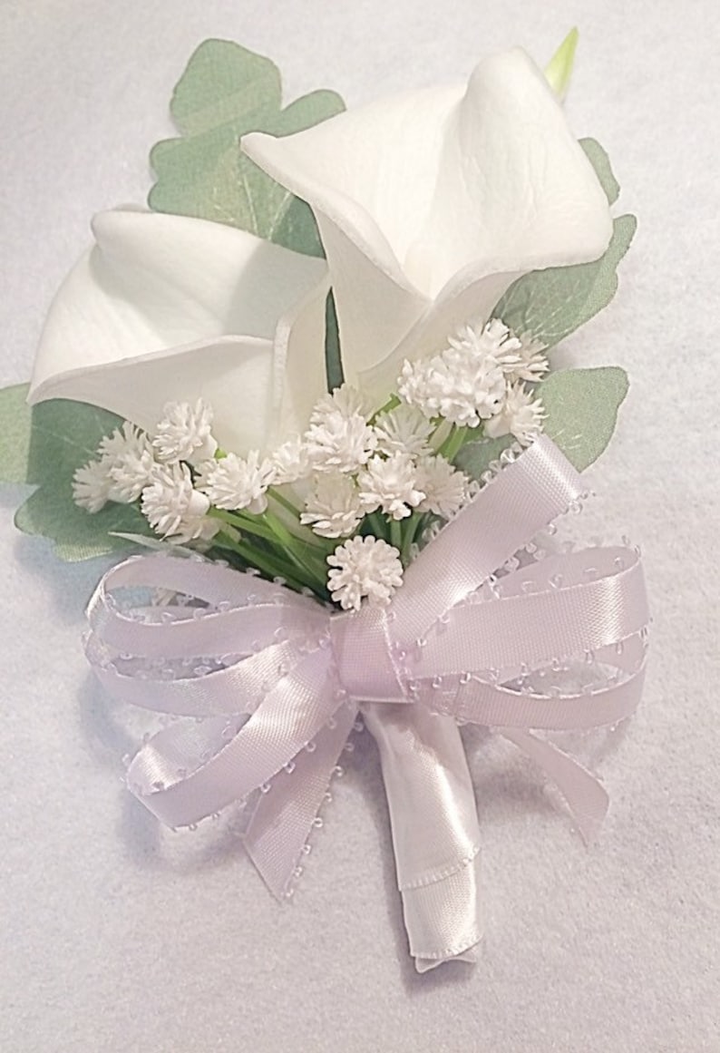 White Lily Corsage White Calla Lily Corsage Calla Lily Baby Etsy