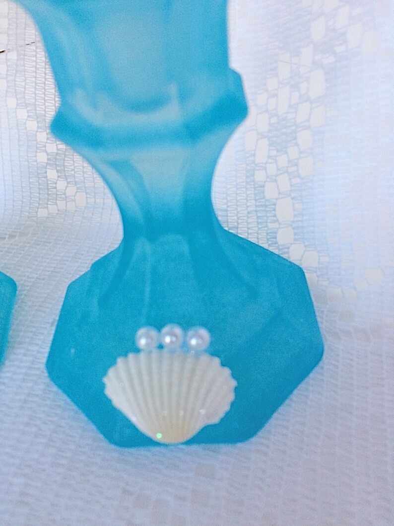 Unity Candle Holders Beach Wedding Decor Aqua Unity Candle Etsy