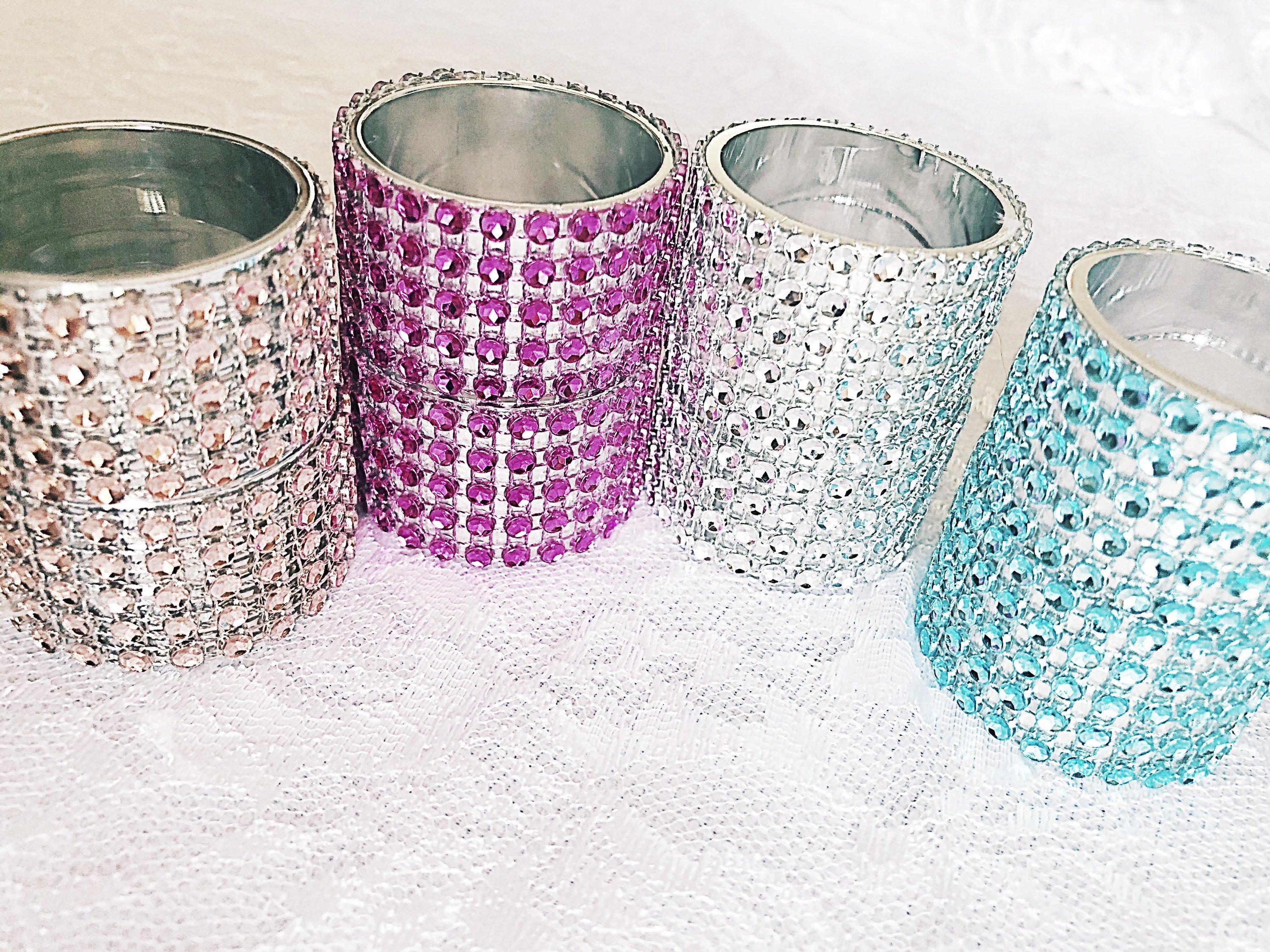 Six Rhinestone Napkin Rings Diamond Sparkle Napkin Holder | Etsy New ...