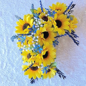 Sunflower Wedding Decor, Arbor Decor, Archway Flowers, Rustic Decor, Boho Decor, Country Wedding, Corner Swag, Outdoor Wedding, Arrangements