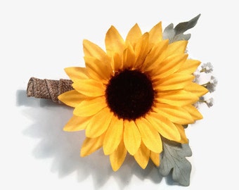 Sunflower Corsage, Country Wedding, Rustic Flower, Casual Wedding, Wedding Flower, Mother of Bride Gift, Mother of Groom Gift, Bridesmaid